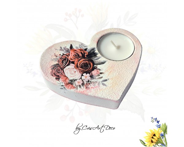 Suport decorativ pentru lumanare - buchet de trandafiri 113931